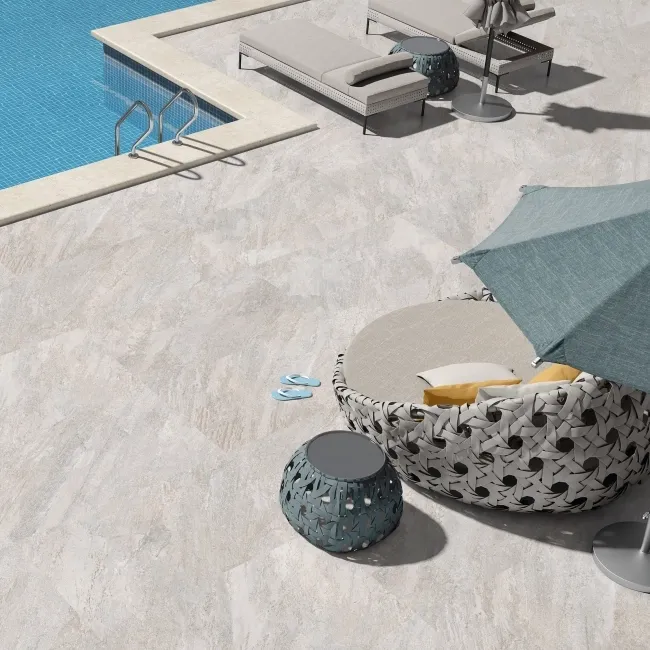 Quartz Stone Effect White Anti Slip Porcelain Tile