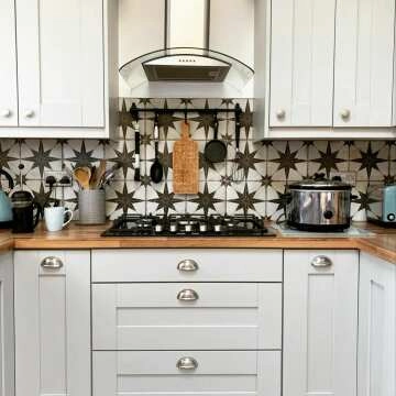 Metropolis Star Black Wall and Floor Tiles