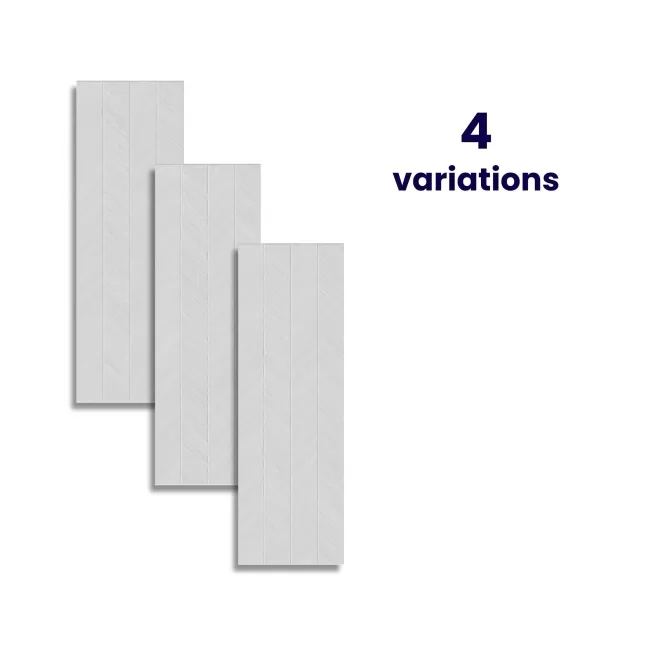 Bercy Chevron Decor Light Grey Concrete Effect Matt Ceramic Wall Tile