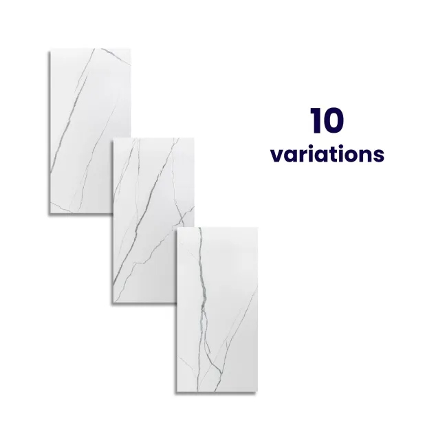 Da Vinci White Marble Effect Semi Polished Porcelain Tile