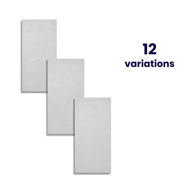 Neeko White Stone Effect Matt Porcelain Tile