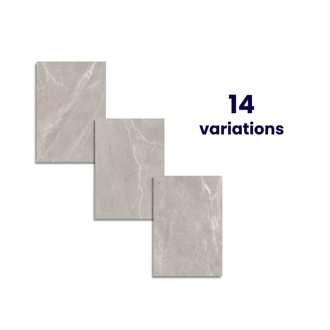 Kansas Grey Marble Effect Matt Porcelain Large Outdoor Slab Tile