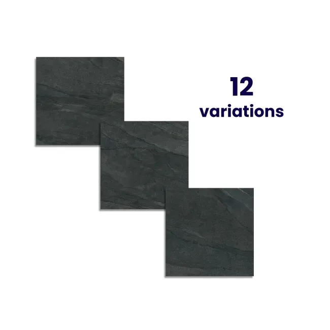 Halley Anthracite Slate Effect Matt Large Porcelain Floor Tile