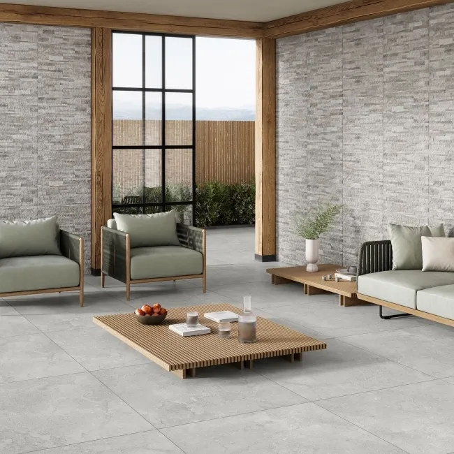 Kabil Light Grey Drywall Effect Ceramic Wall Cladding Tile