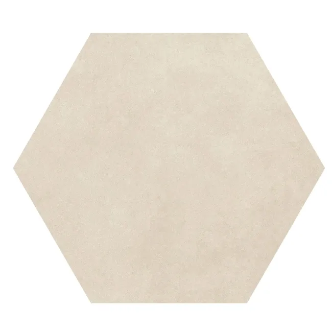 Antic Hexagon Cream Stone Effect Matt Porcelain Tile