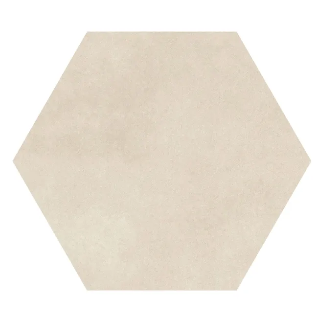 Antic Hexagon Cream Stone Effect Matt Porcelain Tile