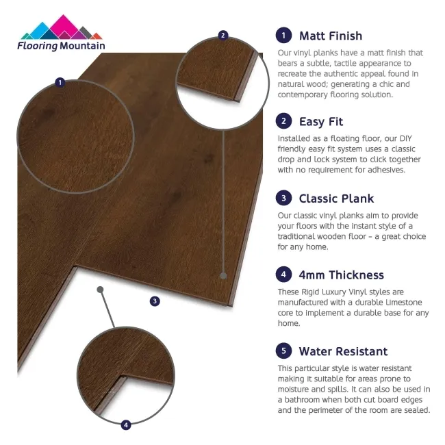 Mercurio Barista Luxury Click Vinyl Flooring 4mm