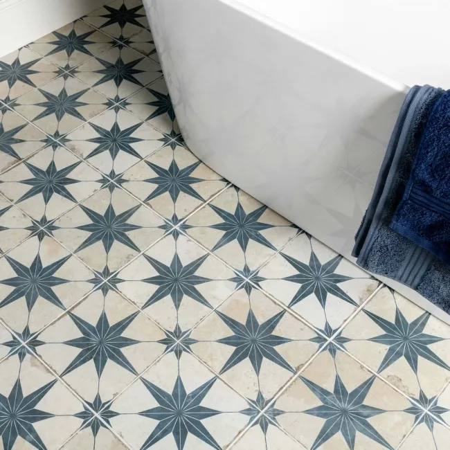 Metropolis Star Indigo Wall and Floor Tiles 
