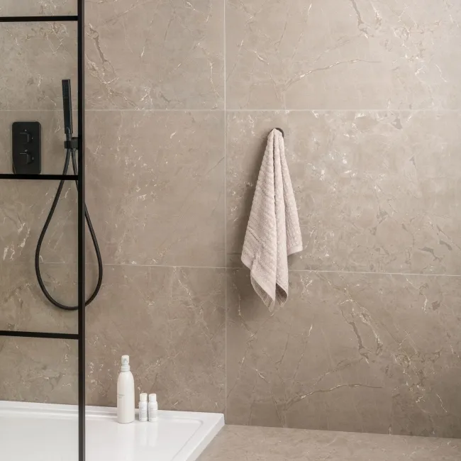 Neeko Taupe Stone Effect Matt Porcelain Tile