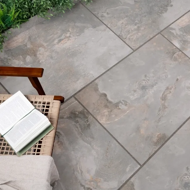 Slate Way Grey Matt Porcelain Outdoor Slab