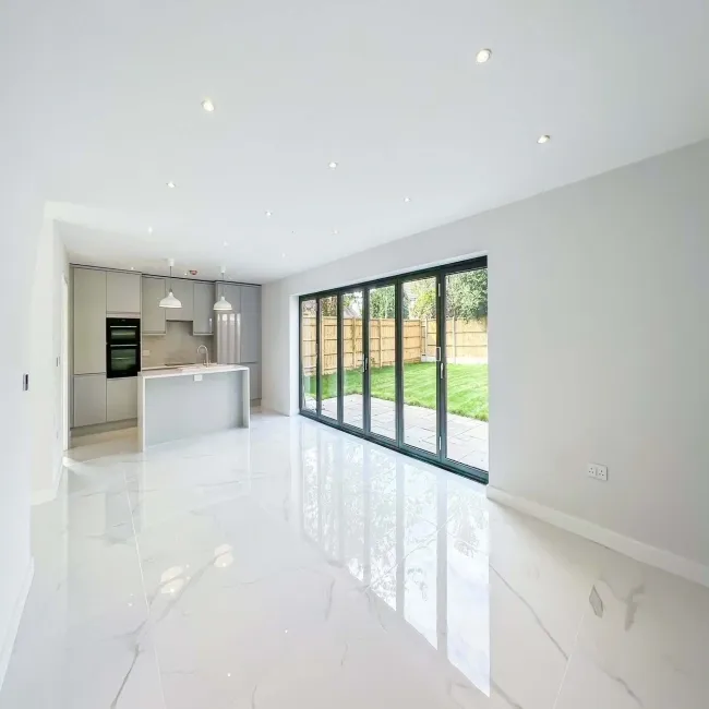 Carrara White Gloss Marble Effect Rectified Vitrified Ceramic Floor Tile