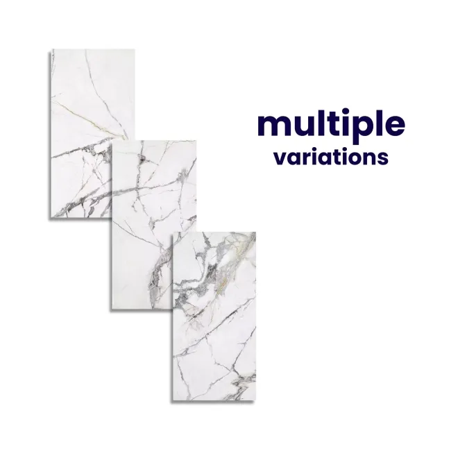 The Room White Invisible Marble Polished Porcelain Wall and Floor Tiles