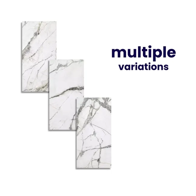 The Room White Italian Marble Matt Porcelain Wall and Floor Tiles