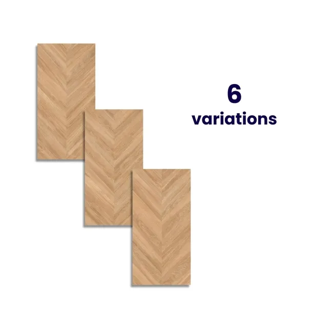 Loire Oak Matt Chevron Wood Effect Porcelain Floor Tile