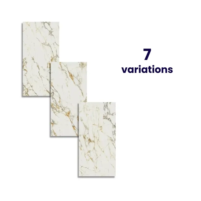 Bellagio Gold Marble Effect Polished Porcelain Large Wall and Floor Tile