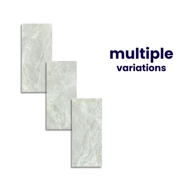 Fior Di Bosco Light Grey Marble Effect Gloss Ceramic Wall Tile