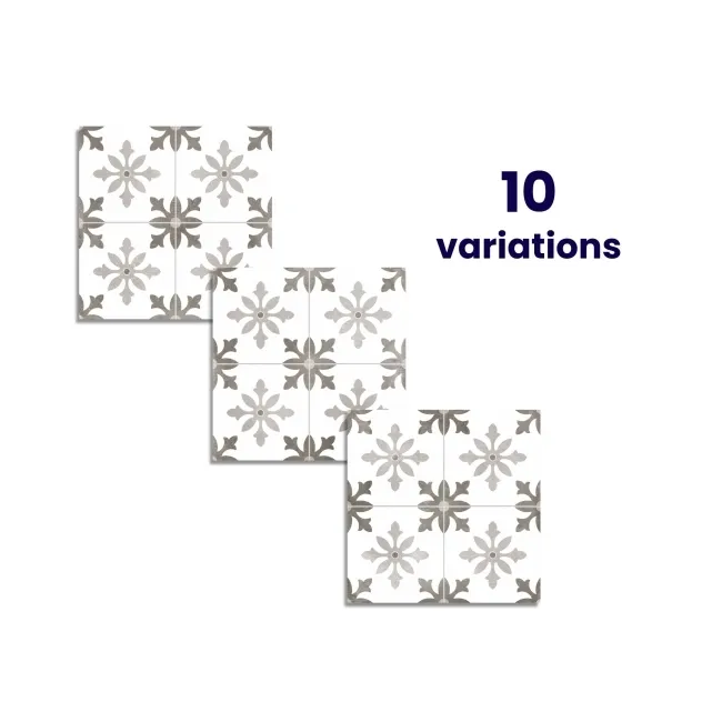 Cornwall Grey Patterned Matt Ceramic Wall & Floor Tile