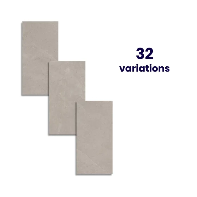 Tundra Grey Limestone Effect Matt Ceramic Wall Tile