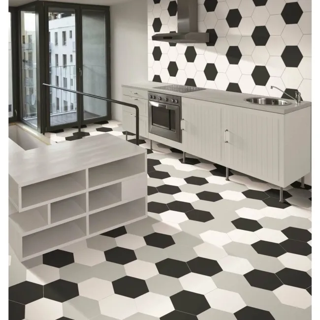 Apollo Hexagon Grey Wall and Floor Tile