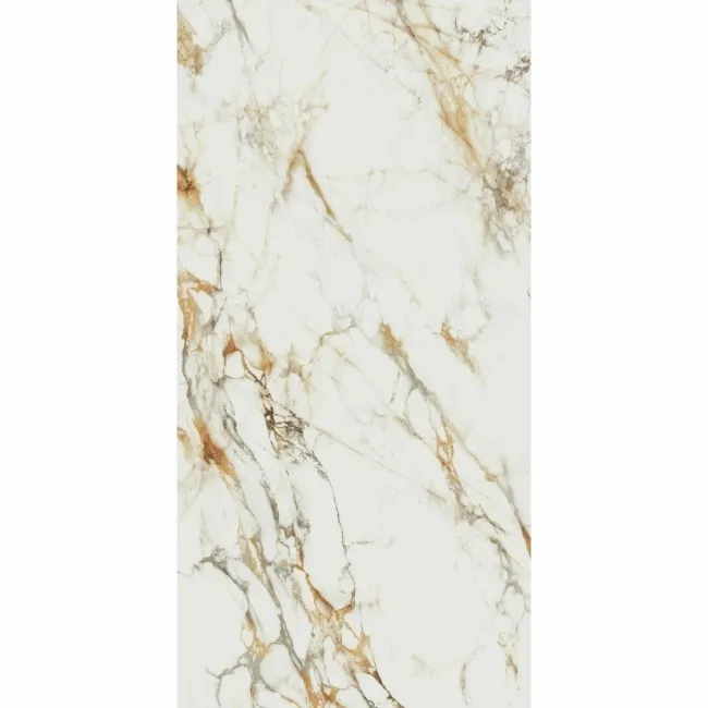Bellagio Gold Marble Effect Polished Porcelain Large Wall and Floor Tile