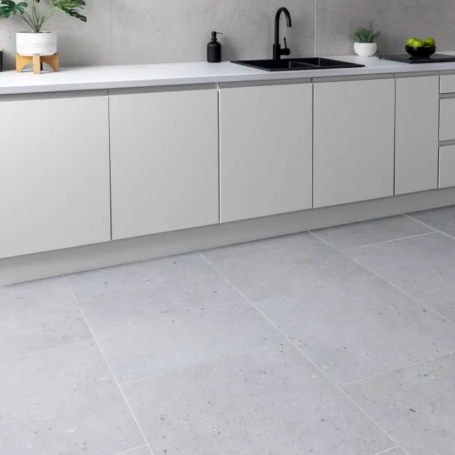 Flakestone Grey Concrete Effect Matt Porcelain Floor Tile