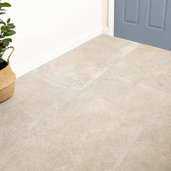 Lucca Beige Anti Slip Matt Stone Effect Porcelain Wall and Floor Tile