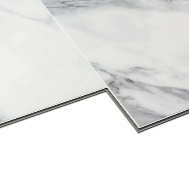 Marble Deluxe White Grouted Tile Effect Luxury Click Vinyl Flooring 5.5mm