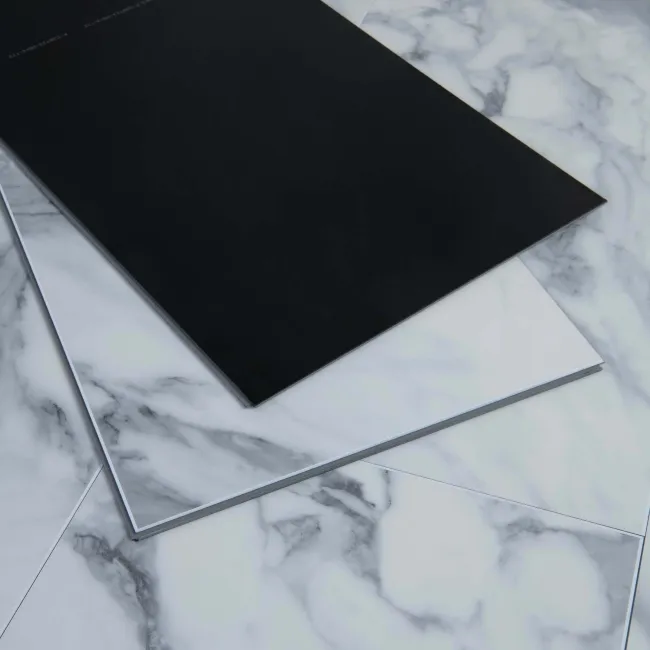 Marble Deluxe White Grouted Tile Effect Luxury Click Vinyl Flooring 5.5mm