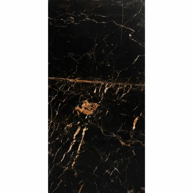Sky Golden Black Marble Effect Polished Porcelain Wall and Floor Tile