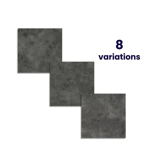 Ares Black Cement Effect Matt Large Porcelain Floor Tile