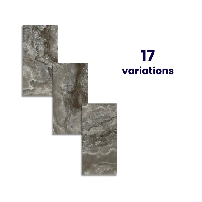 Scarlet Black Onyx Marble Effect Polished Porcelain Tile