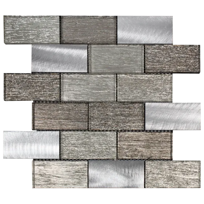 Metallic Copper Bronze Glass Mosaic