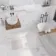 Carrara White Gloss Marble Effect Rectified Vitrified Ceramic Floor Tile