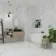 Carrera White Marble Effect Matt Porcelain Wall and Floor Tile