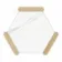 Fusion White Marble Effect & Oak Border Hexagon Tile
