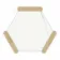 Fusion White Marble Effect & Oak Border Hexagon Tile