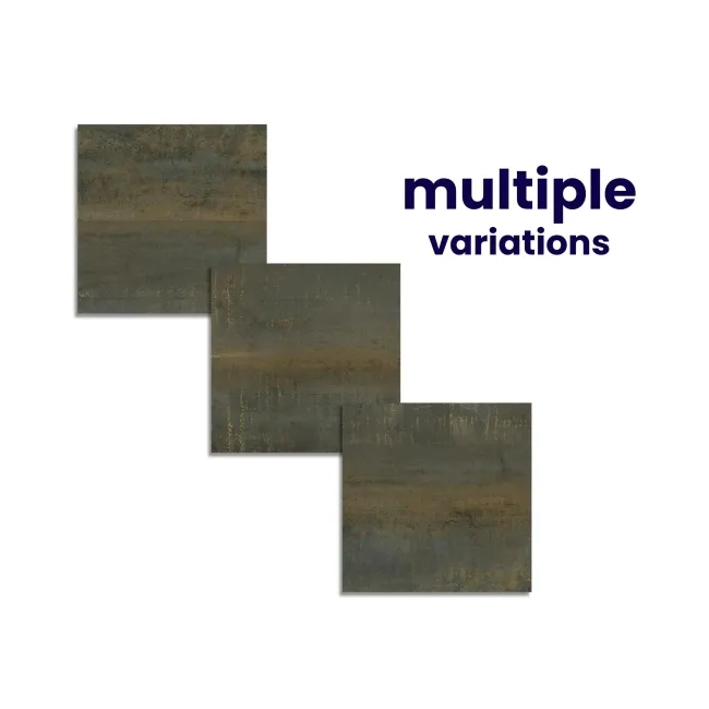 Metal Rust Rectified Porcelain Floor Tile