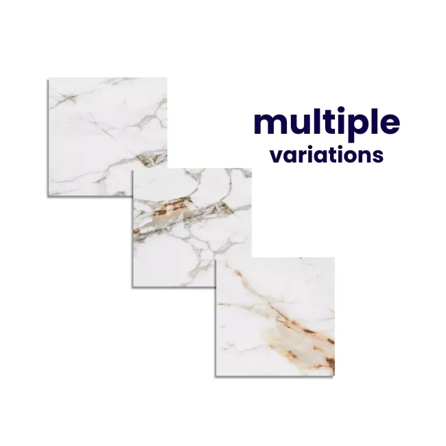 Barnaby White Marble Effect Matt Porcelain Floor Tile