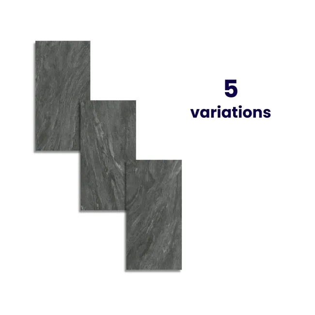 Teide Dark Grey Stone Effect Anti Slip Matt Porcelain Tile