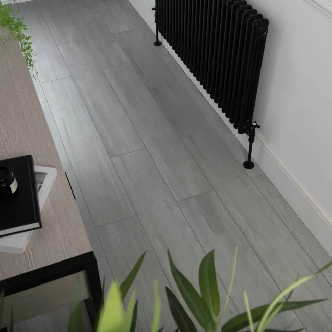 Copenhagen Snow Rectified Matt Wood Effect Porcelain Floor Tile