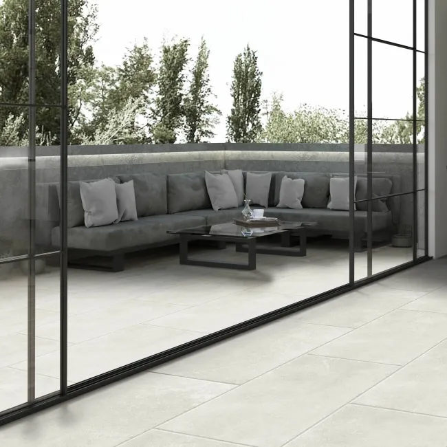Imperial Beige Chiseled Edge Stone Effect Italian Porcelain Outdoor Slab
