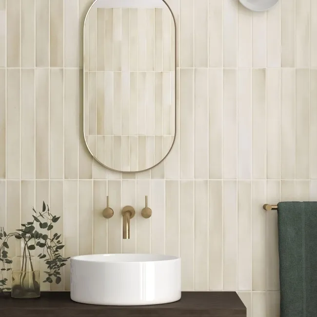 Massimo Ivory Brick Effect Matt Ceramic Wall Tile