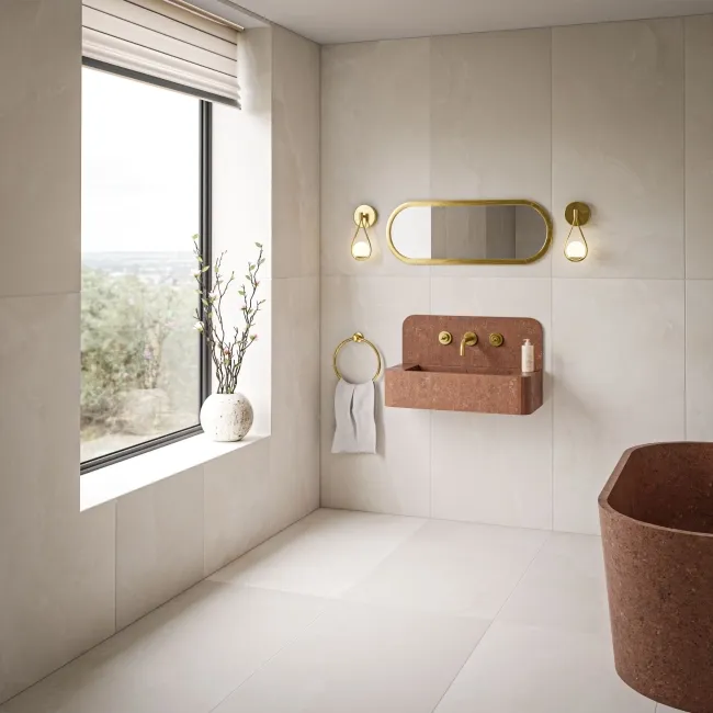 Precious Ivory Onyx Marble Effect Matt Porcelain Tile