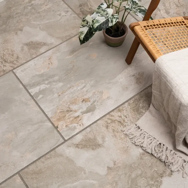 Slate Way Beige Matt Porcelain Outdoor Slab