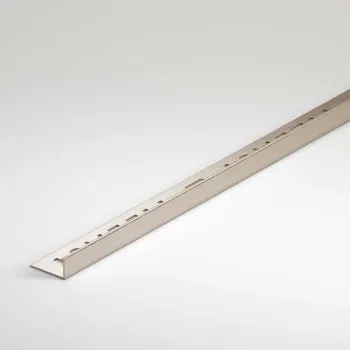 10mm Brushed Chrome Square Edge Metal Trim