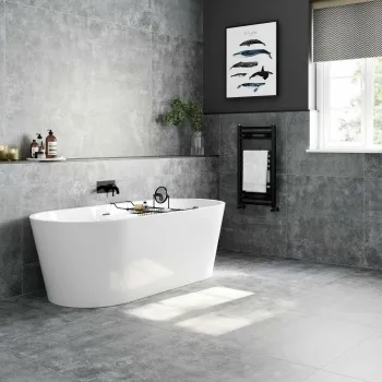 Optic Grey Matt Stone Effect Porcelain Wall and Floor Tile