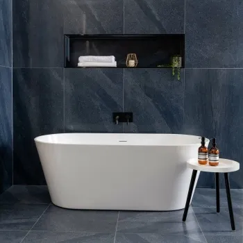 Galaxy Denim Blue Stone Effect Semi Polished Porcelain Wall and Floor Tile
