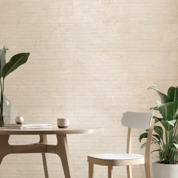 Roca Limestone Effect Decor Ivory Matt Ceramic Wall Tile