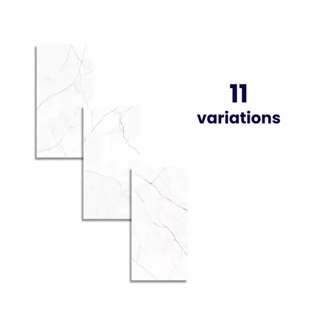 Roca Lincoln White Marble Effect Matt Large Porcelain Tile