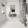 Enya White Concrete Effect Matt Porcelain Wall and Floor Tile